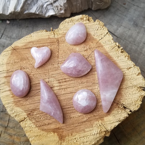 Brazilian Rose Quartz Cabochons - Various Shapes