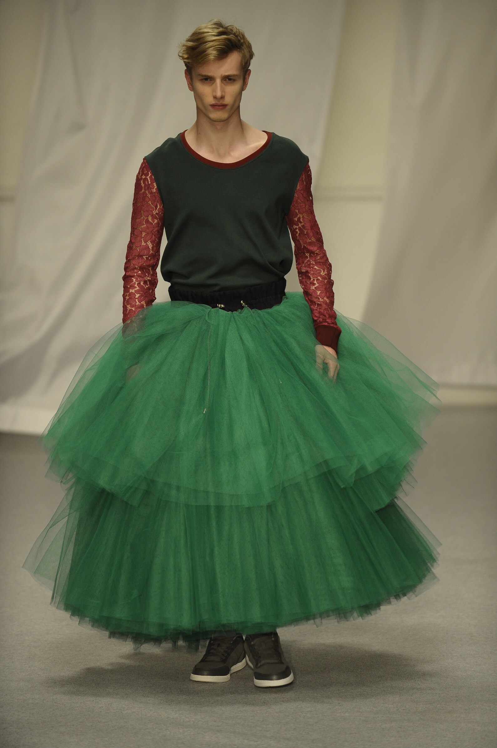 rust tulle skirt