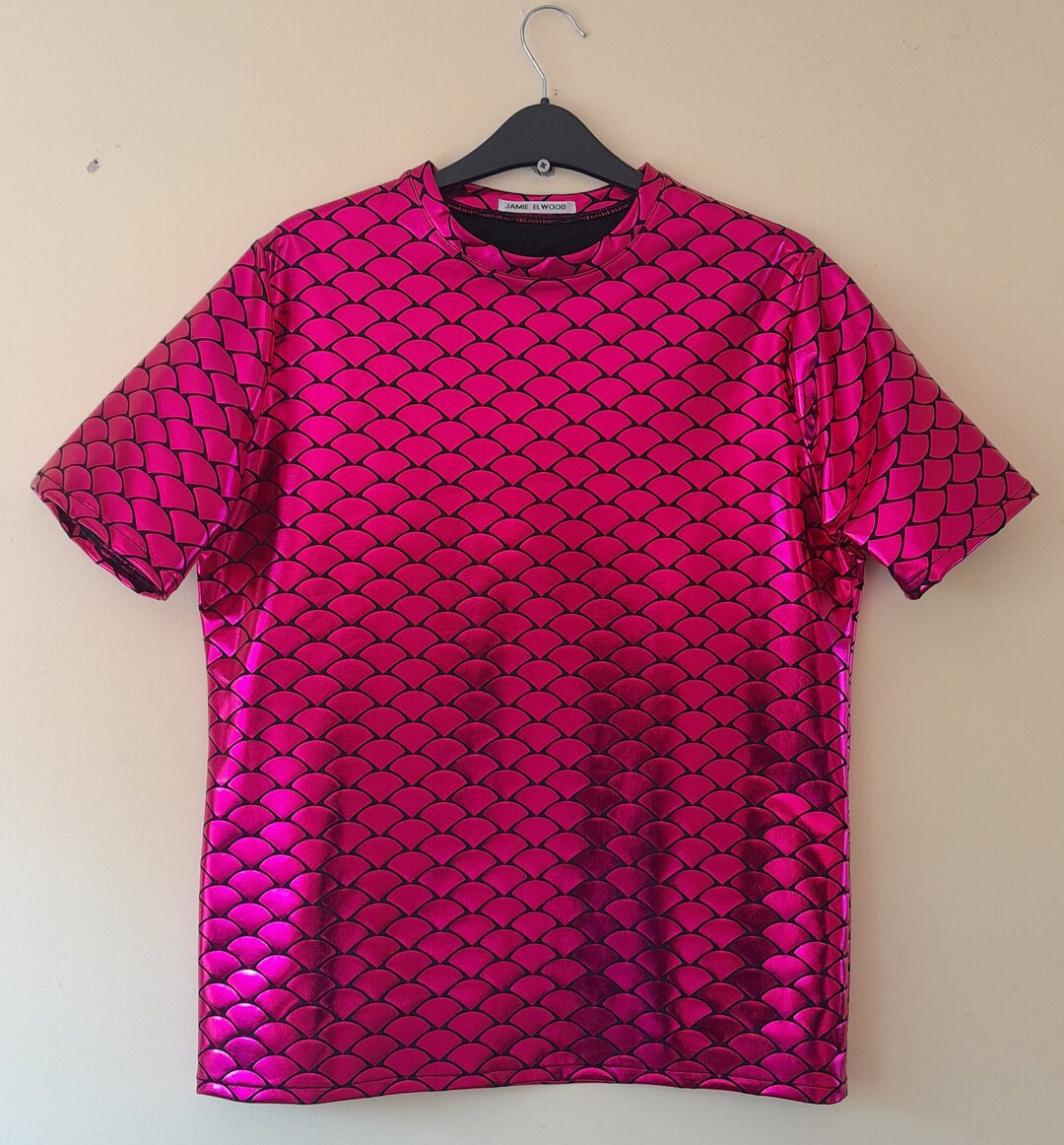 A Metallic Pink Printed Tshirt, Size Small Etsy UK