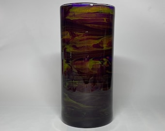 Fluid Art Glass Vase, Table Centerpiece, Table Decor, Handpainted, Handmade