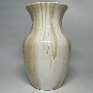 8 Glass Flower Vase, Table Centerpiece, Fluid Art Decorative Glass Vase image 1