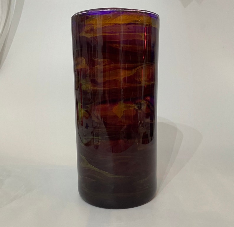 Fluid Art Glass Vase, Table Centerpiece, Table Decor, Handpainted, Handmade image 10