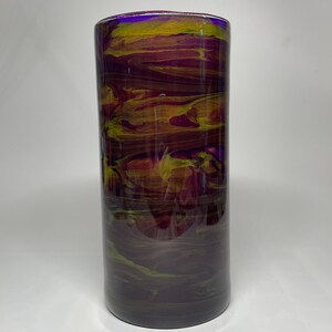 Fluid Art Glass Vase, Table Centerpiece, Table Decor, Handpainted, Handmade image 5