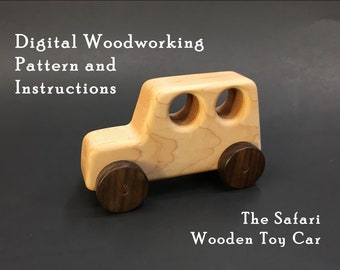 The Safari Wooden Toy Car Pattern and Instructions - PDF Instant Download
