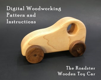 The Roadster Wooden Toy Car Pattern and Instructions - PDF Instant Download