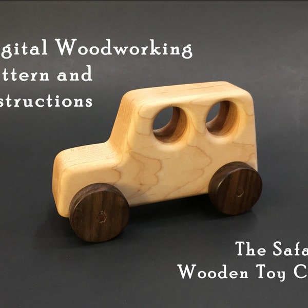 The Safari Wooden Toy Car Pattern and Instructions - PDF Instant Download