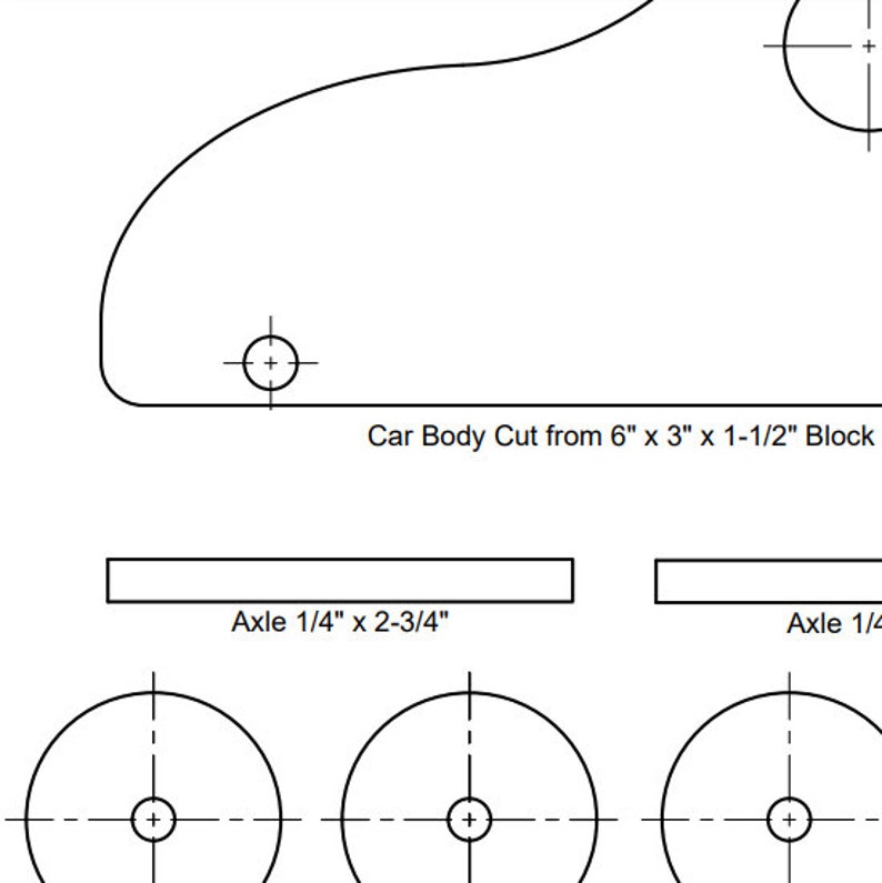 The Roadster Wooden Toy Car Pattern and Instructions PDF Instant