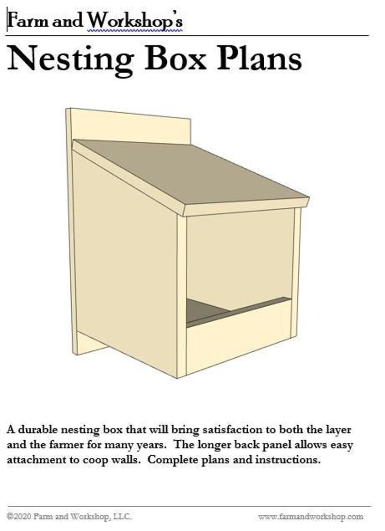 Nesting Box Plans Digital Download image 1