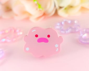 Puddle Pal Pink Soft Dyed Enamel Pin