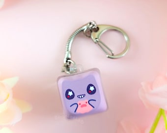 Happy Ghost LED Clicky Keycap Keychain