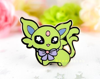 Chibi Shiny Espeon Enamel Pin (glows In The Dark)