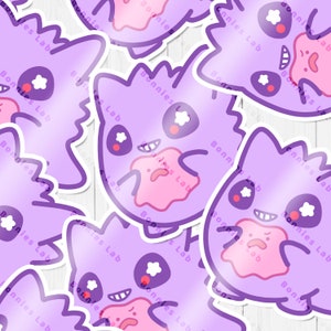 Happy Ghost Vinyl Stickers Waterproof & Laminated Vinyl Stickers