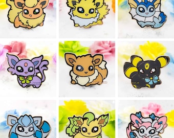 Juego de pines esmaltados de Chibi Eeveelution