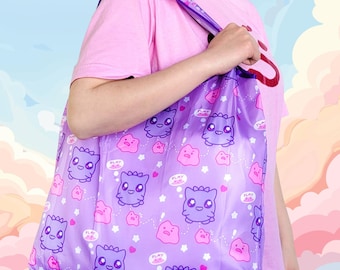 Bolsa de compras reutilizable Happy Ghost / Bolsa ecológica plegable