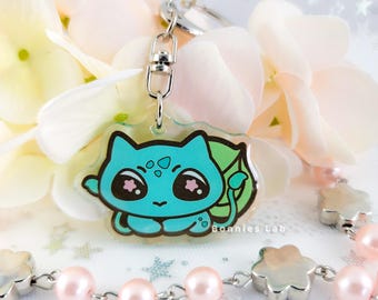 Llavero con abalorio acrílico epoxi de Bulbasaur