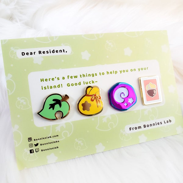 Animal Crossing Essential Items Enamel Pins Set