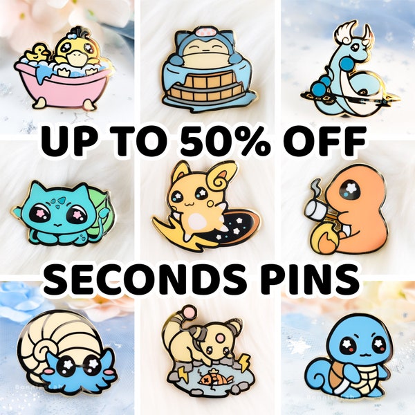 Seconds / B-Grade Pins Sale | Discounted Enamel Pins | 50% Off Sale!