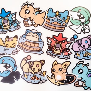 Pokeonsen Vinyl Stickers Waterproof & Laminated Vinyl Stickers