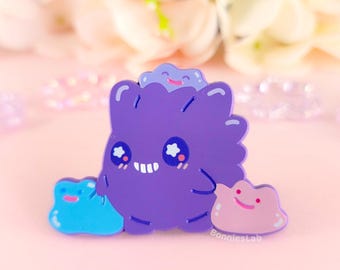 Happy Ghost Family Soft Dyed Enamel Pin