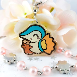 Cyndaquil Epoxy Acrylic Keychain Charm