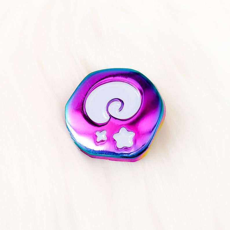 Rainbow Plated Fossil Enamel Pin