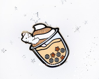 Boba Milk Tea Enamel Pin