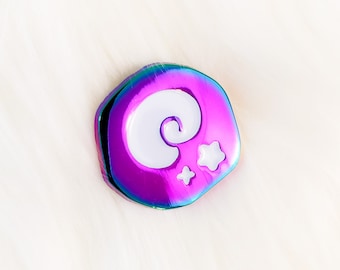 Rainbow Plated Fossil Enamel Pin