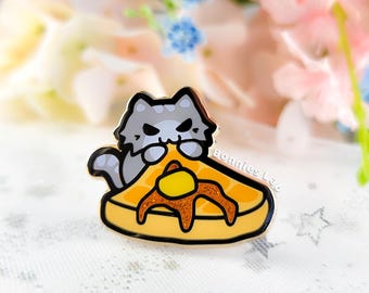 Pin de esmalte de gato gofre