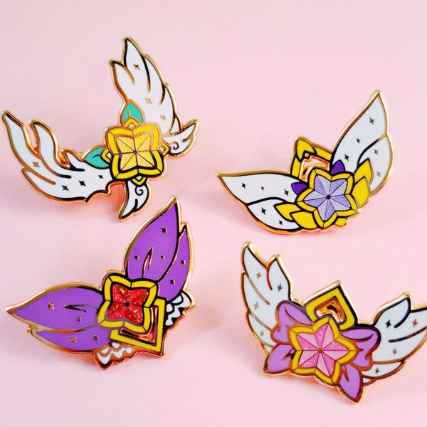 Star Guardian Badge Set (Soraka, Janna, Ahri, Lux)