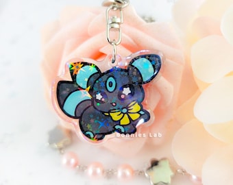 Llavero holográfico de acrílico epoxi brillante de Umbreon