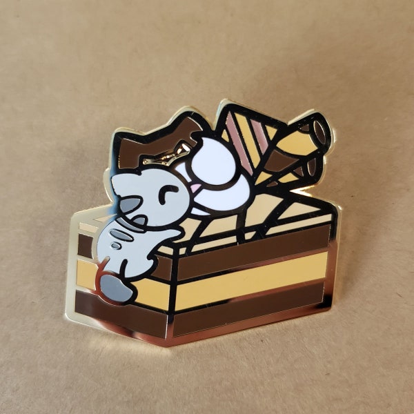 Chocolate Cake Enamel Pin