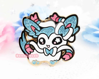 Chibi Shiny Sylveon Enamel Pin