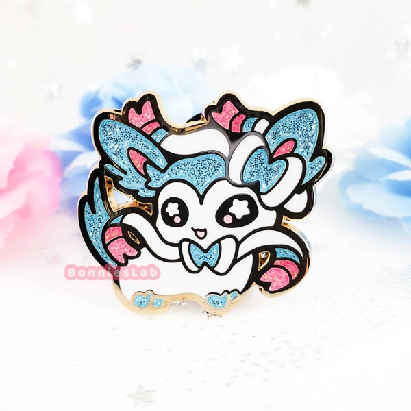Pin de esmalte brillante de Sylveon de Chibi