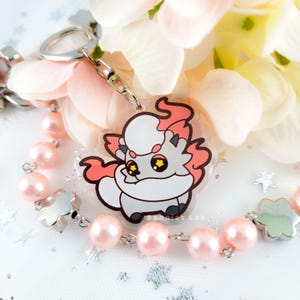 Hisuian Zorua Epoxy Acrylic Keychain Charm