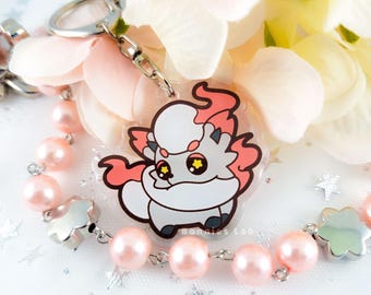 Hisuian Zorua Epoxy Acrylic Keychain Charm