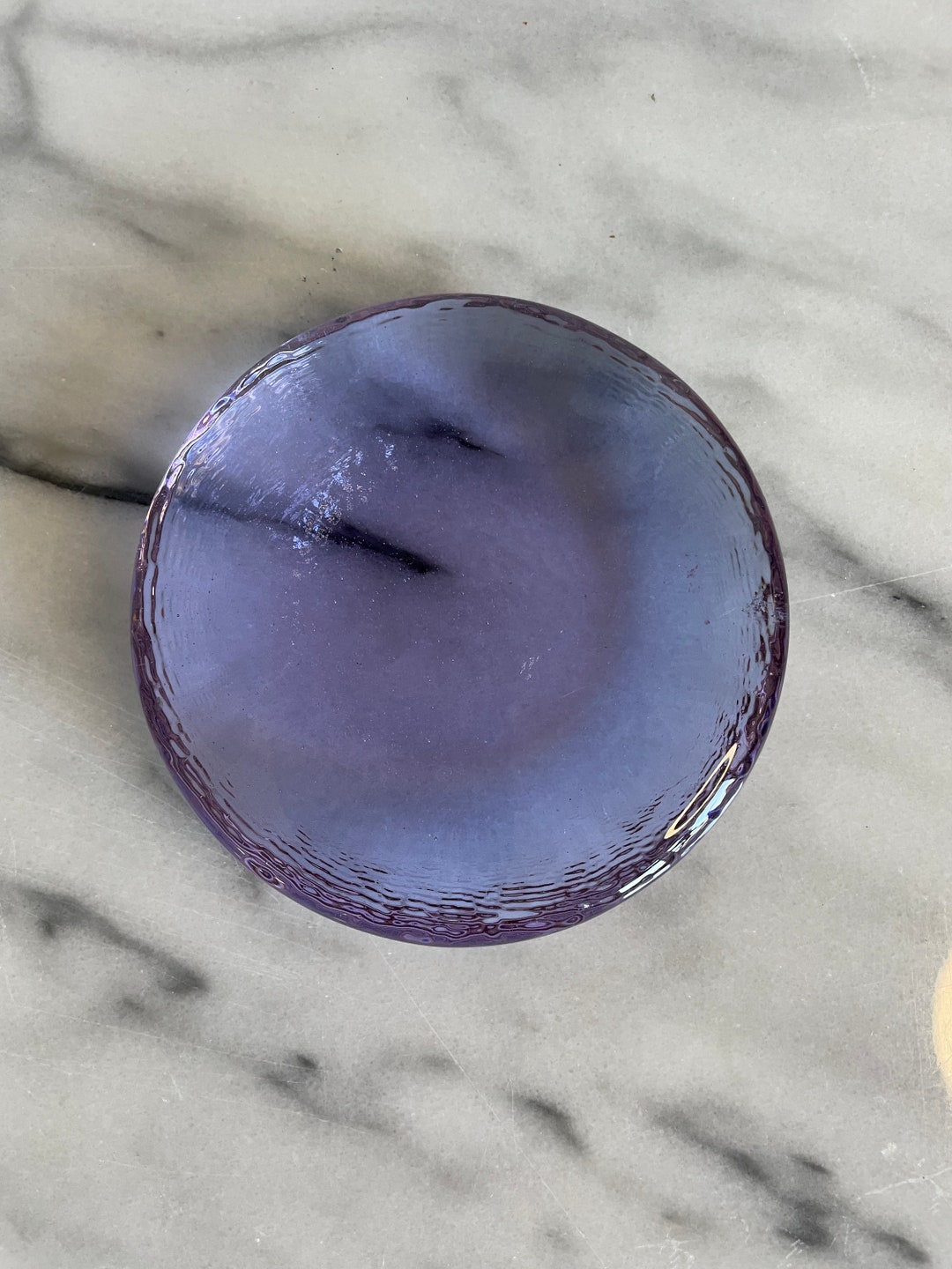 Vintage Fire and Light Glass Candle Holder Stand Disc in Etsy