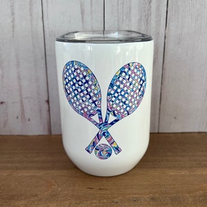 TENNIS 12 oz Tumbler, Preppy Tumbler, Sublimation Tumbler