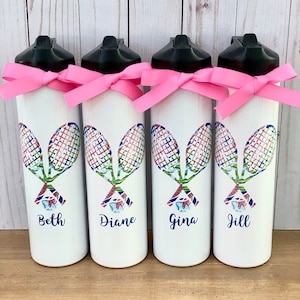 TENNIS NAME Bottle, Preppy, Personalized, Name, Monogram, 12 oz, 16 oz, 20 oz, 24 oz