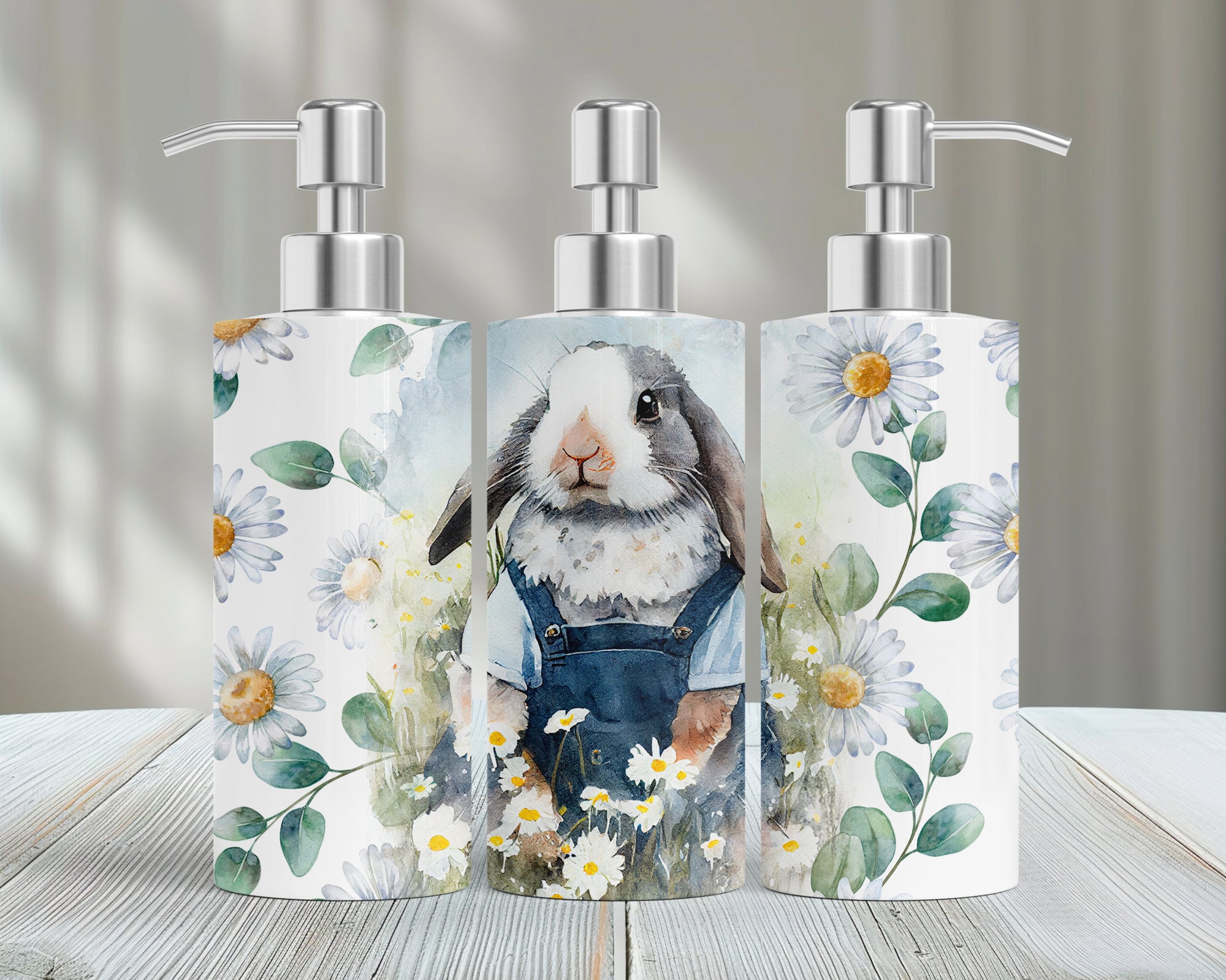 BUNNY Rabbit, Soap Dispenser, Lotion, Hand Soap, Dish Soap