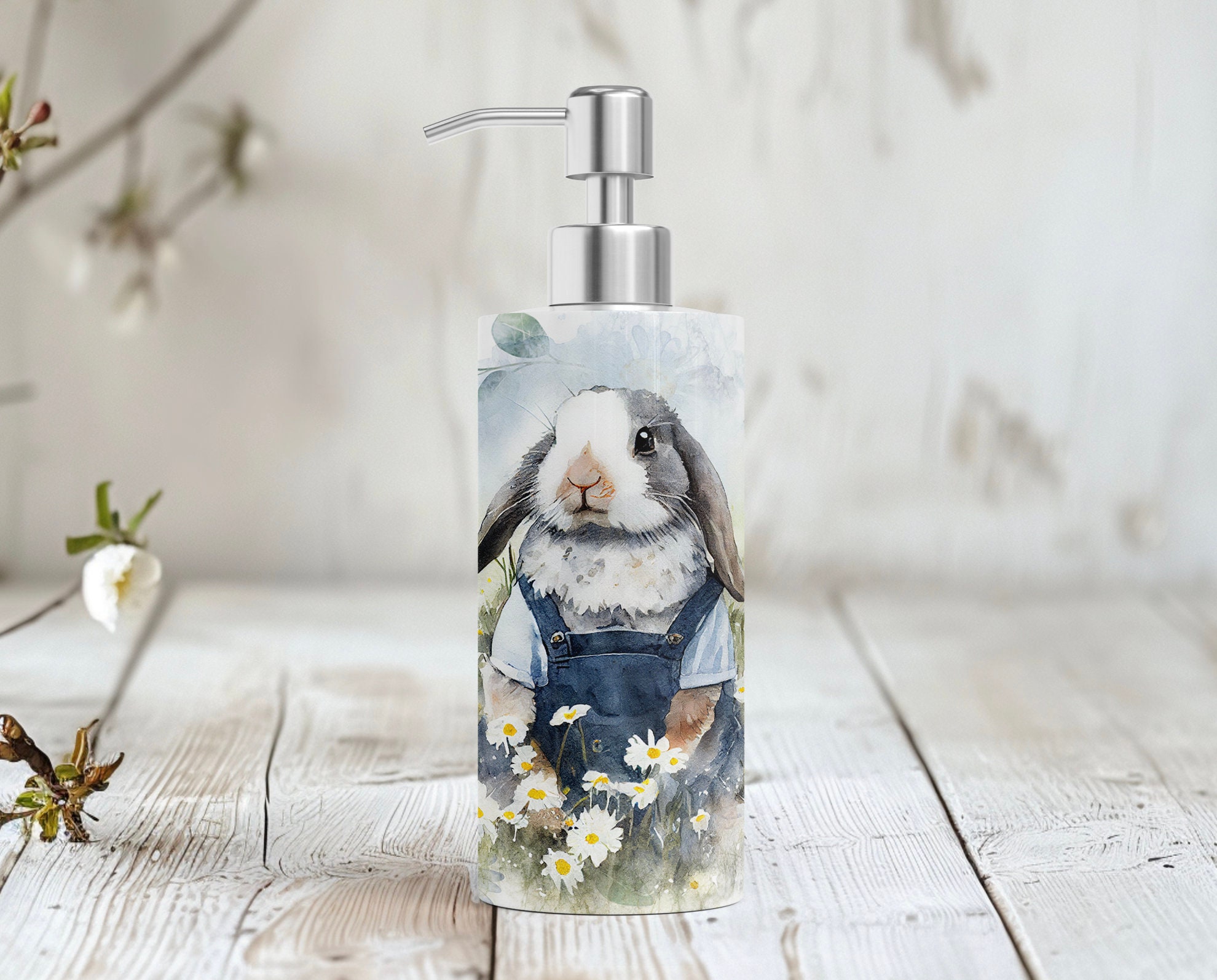BUNNY Rabbit, Soap Dispenser, Lotion, Hand Soap, Dish Soap