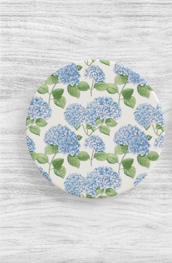 Hydrangea COASTERS, 2 or 4, Sandstone, Coastal, Beach, Nantucket, Cape Cod, Marthas Vineyard, Preppy, Watercolor, Set of 2, Set of 4, Gift