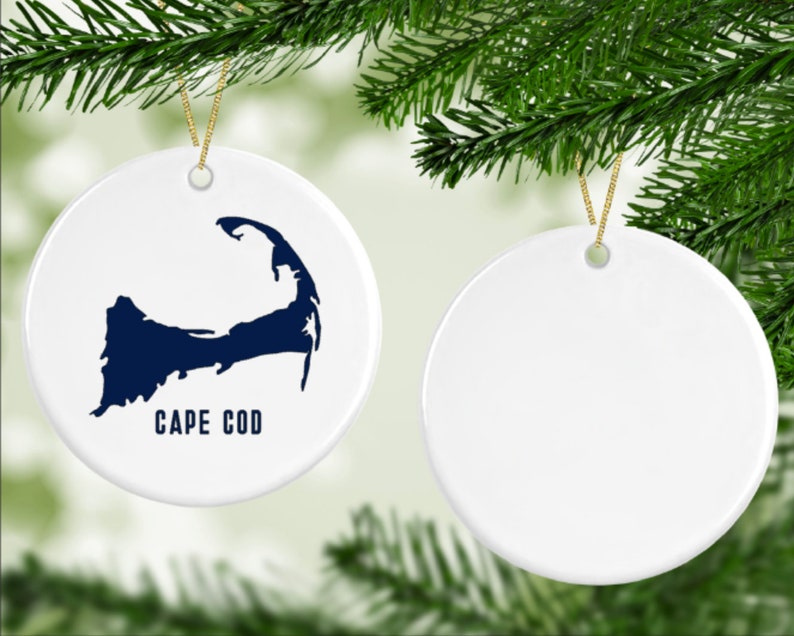 ORNAMENT, Porcelain, Cape Cod, Island Map, Coastal, Beach, Preppy ...