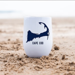 CAPE COD Map, Tumbler, Preppy,  Wine, Whiskey, Sublimated, 12oz