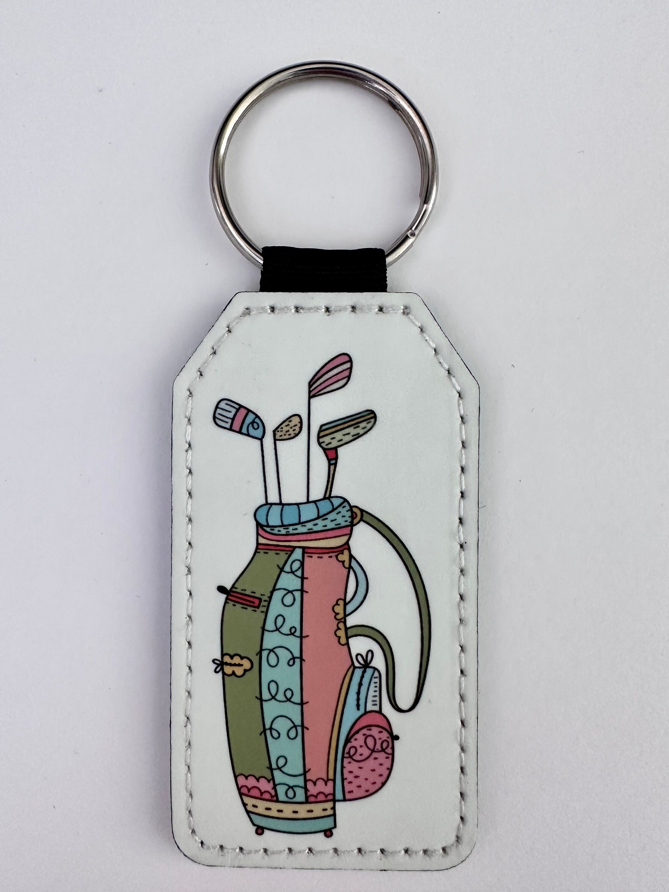 Faux Leather Sublimation Keychain