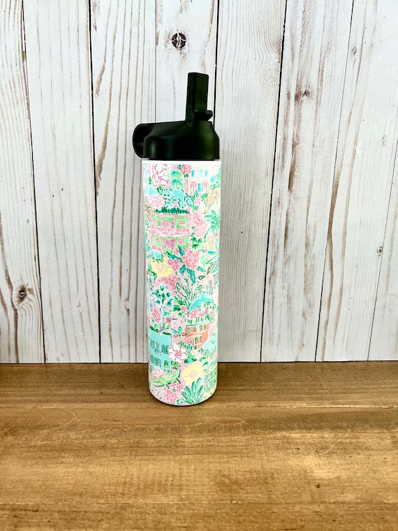 Printed Flip Top Water Bottles (24 Oz.)