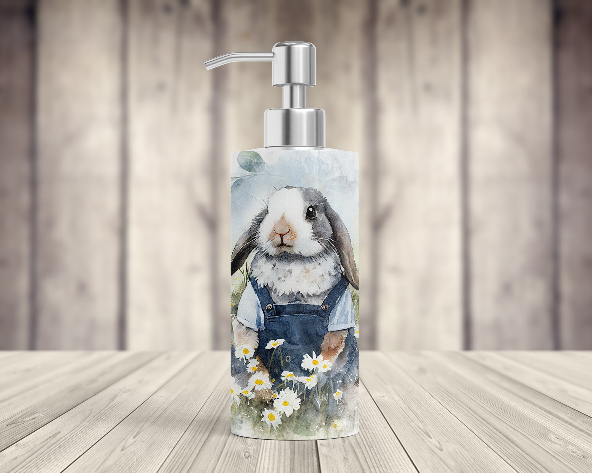 Soaping Rabbit BUNNY Rabbit, Soap Dispenser, Lotion, Hand Soap, Dish Soap, Daisies ...
