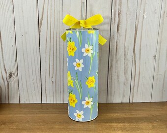 DAFFODILS Skinny Tumbler, Sublimation, Preppy, Floral, 15oz, 20oz, 30oz