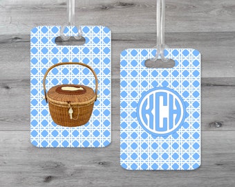 Nantucket BAG TAG, Nantucket Basket, Luggage, Sports, Travel, ID, Tote, Book, Backpack, Personalized. Monogrammed