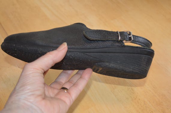 Vintage Portania Leather Shoes---Black Leather Mu… - image 6