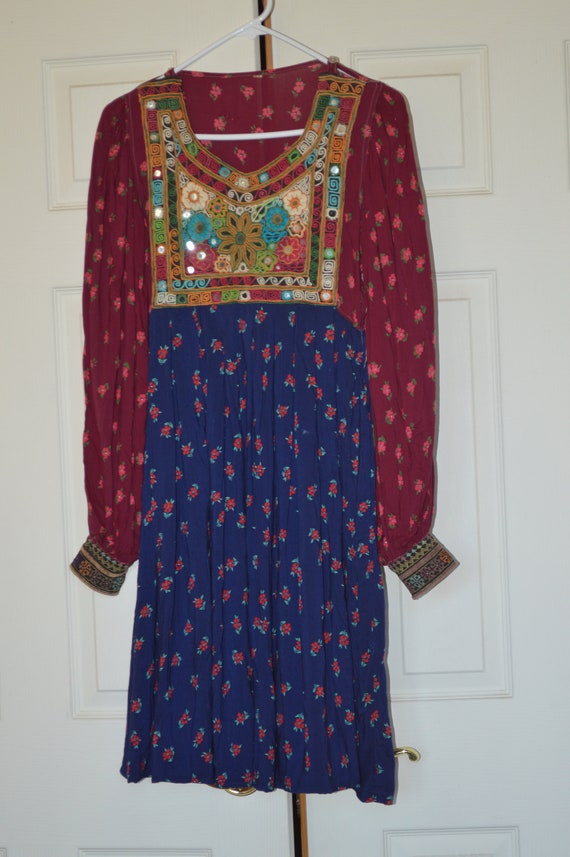 Authenic Afghan Dress---Vintage Boho/Folk Dress--… - image 8